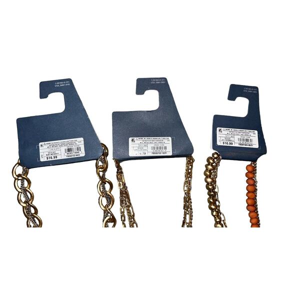 Universal Thread Necklace Semi-Precious Beaded Necklaces Set Of 3 NEW‎ - Picture 7 of 7